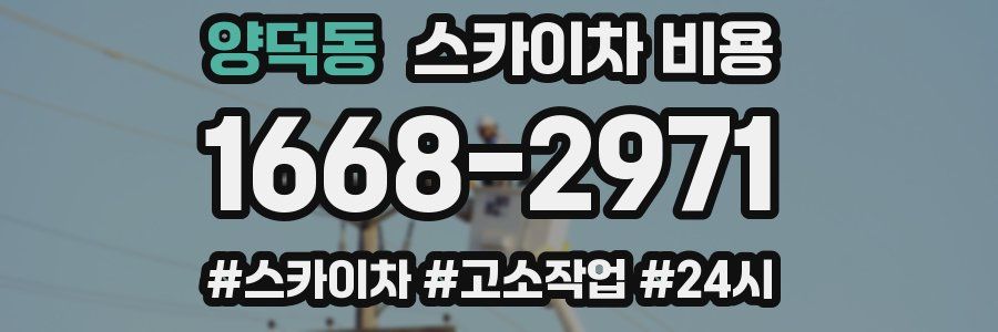 양덕동 스카이차 비용