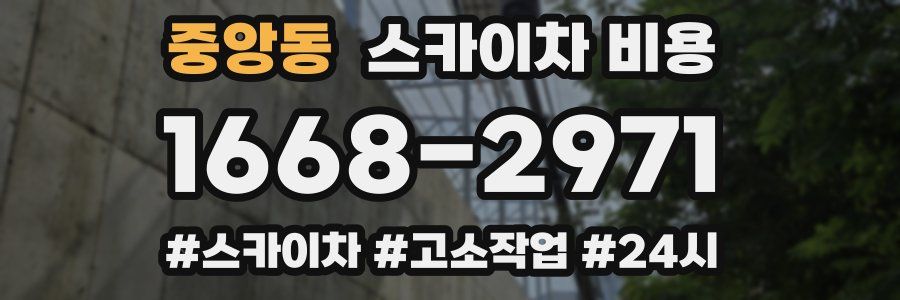 중앙동 스카이차 비용