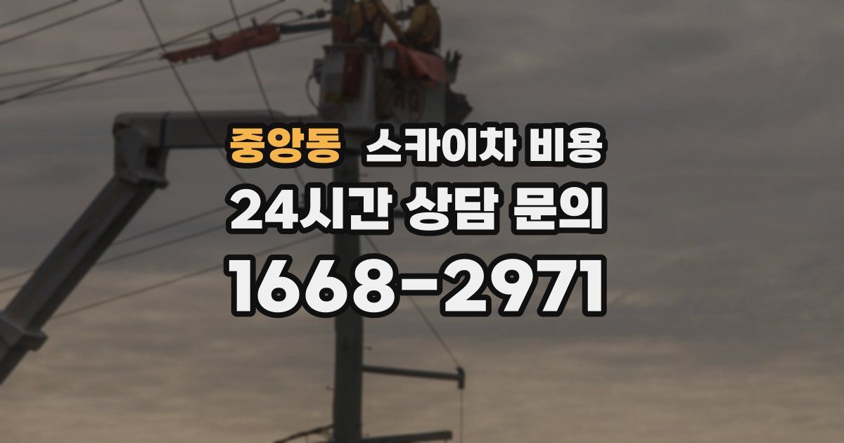 중앙동 스카이차 비용