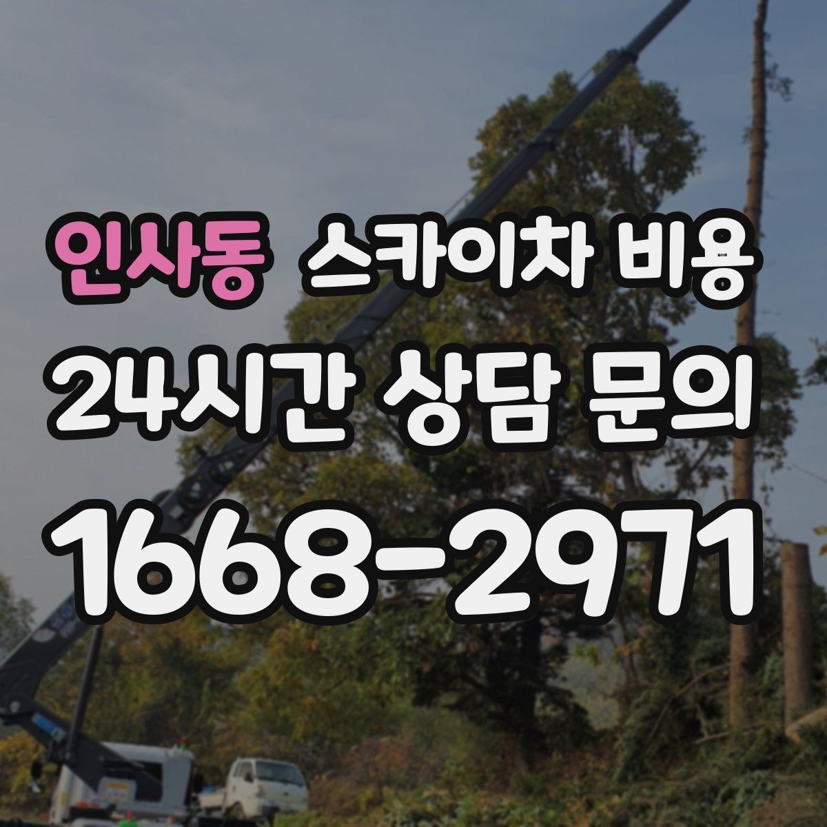 인사동 스카이차 비용 고압선 인근 작업은 왜 변수가 많을까