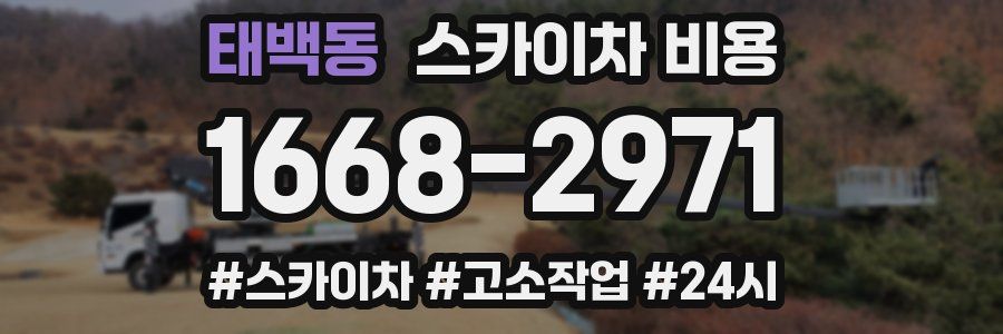 태백동 스카이차 비용