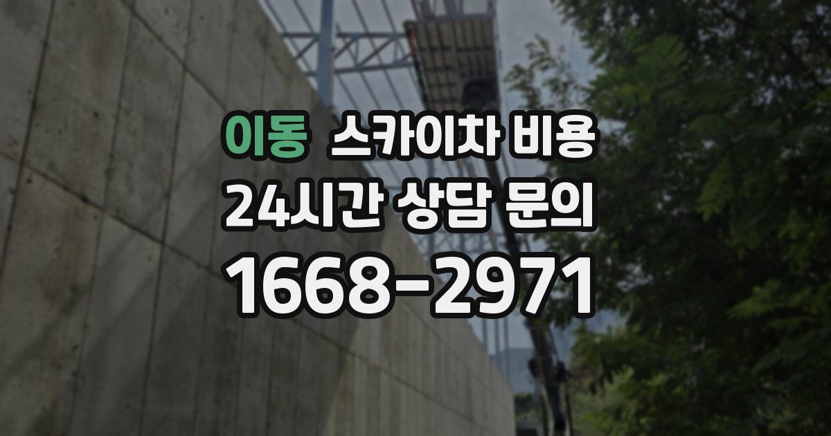 이동 스카이차 비용