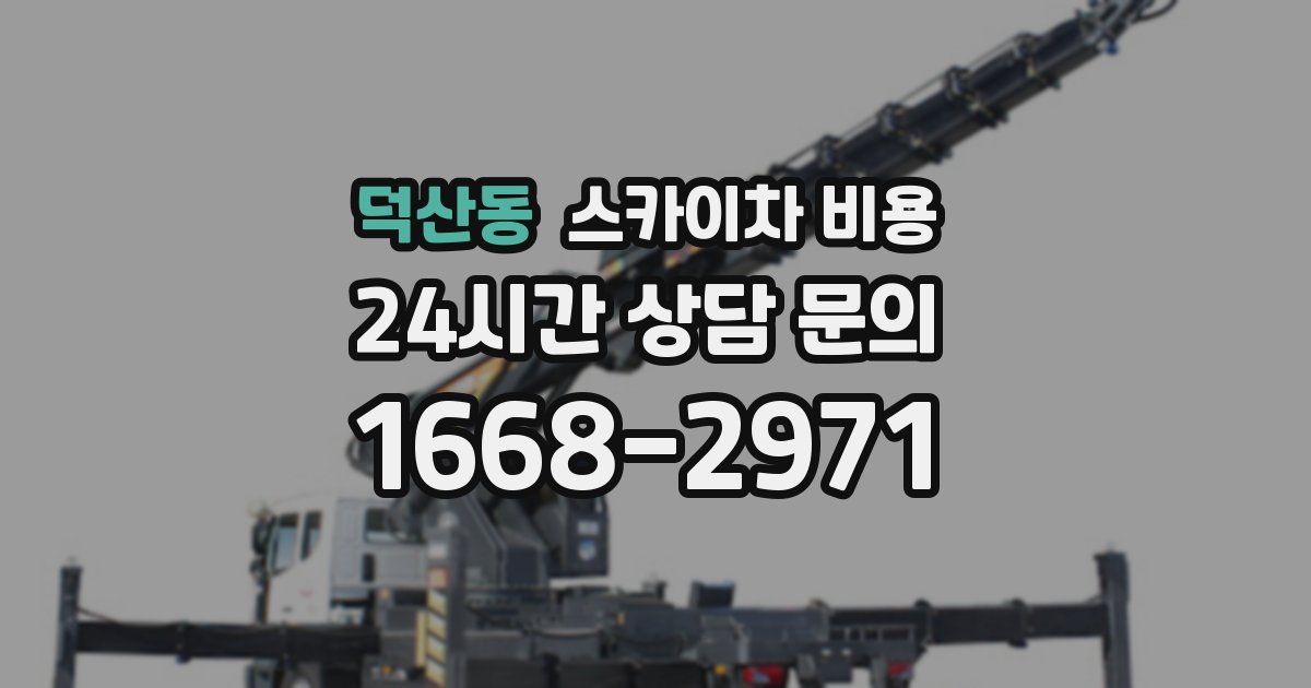 덕산동 스카이차 비용