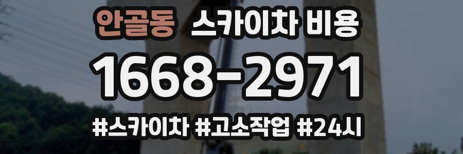 안골동 스카이차 비용