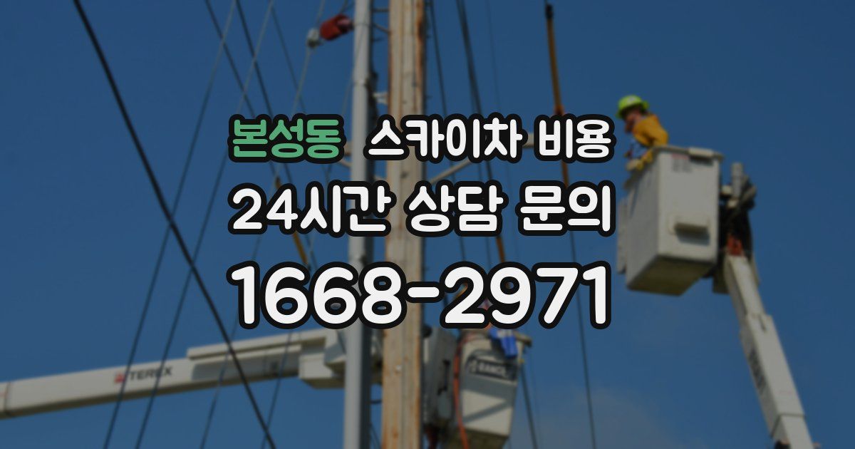 본성동 스카이차 비용