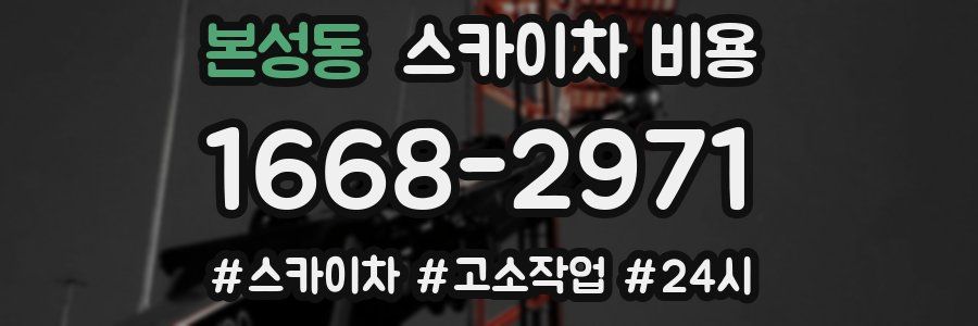 본성동 스카이차 비용