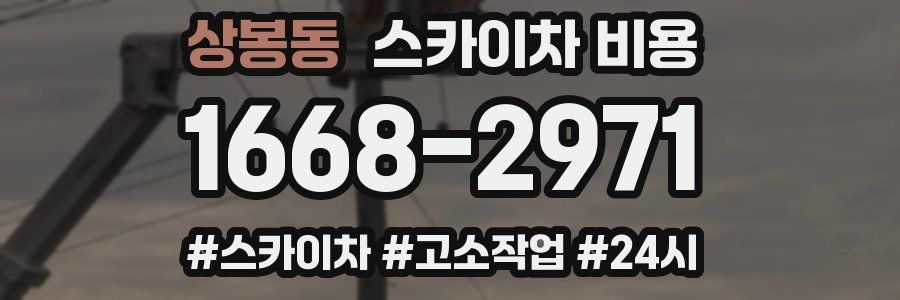 상봉동 스카이차 비용