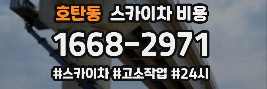 호탄동 스카이차 비용