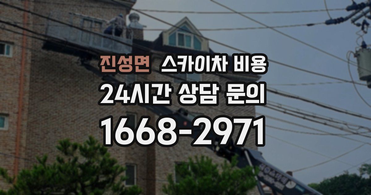 진성면 스카이차 비용