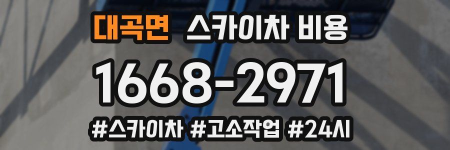 대곡면 스카이차 비용