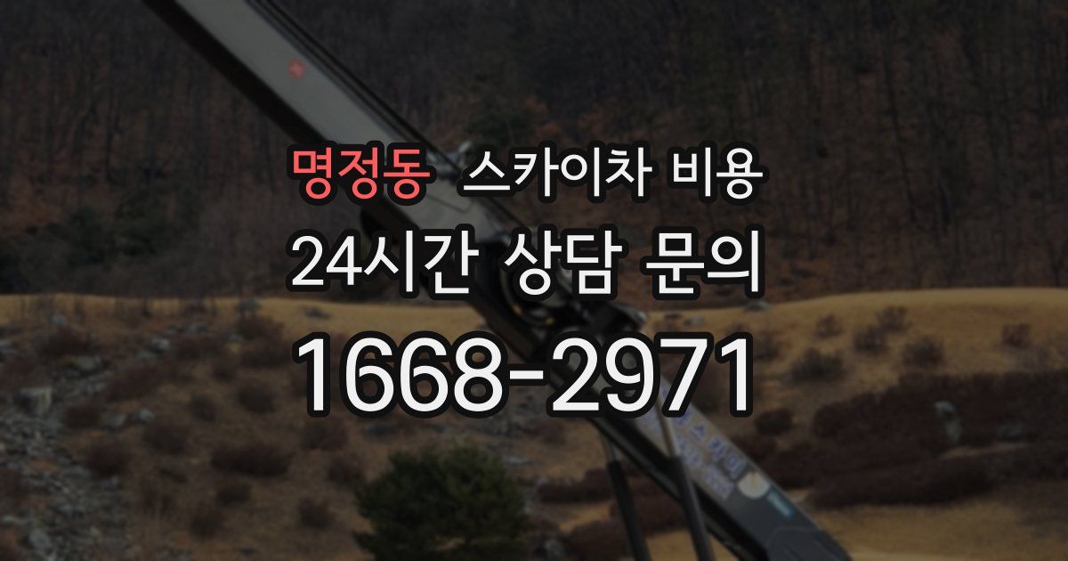 명정동 스카이차 비용