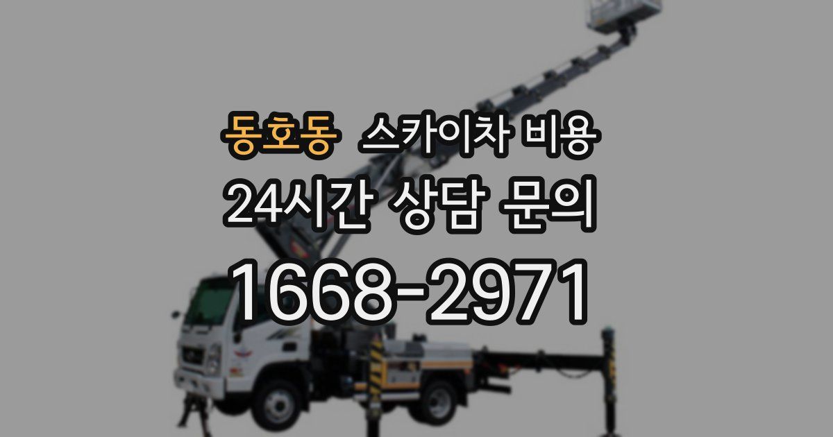 동호동 스카이차 비용