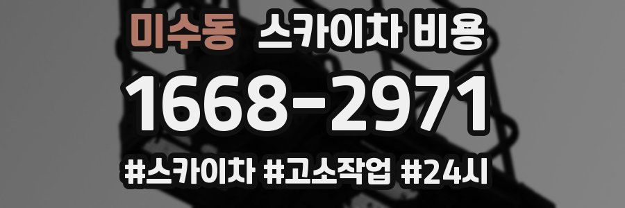 미수동 스카이차 비용