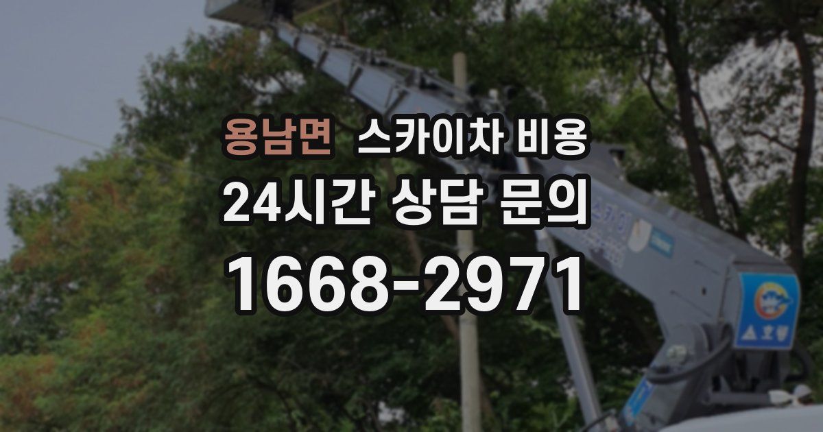 용남면 스카이차 비용