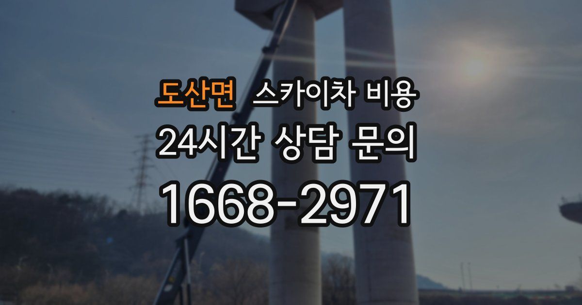 도산면 스카이차 비용