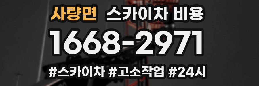 사량면 스카이차 비용