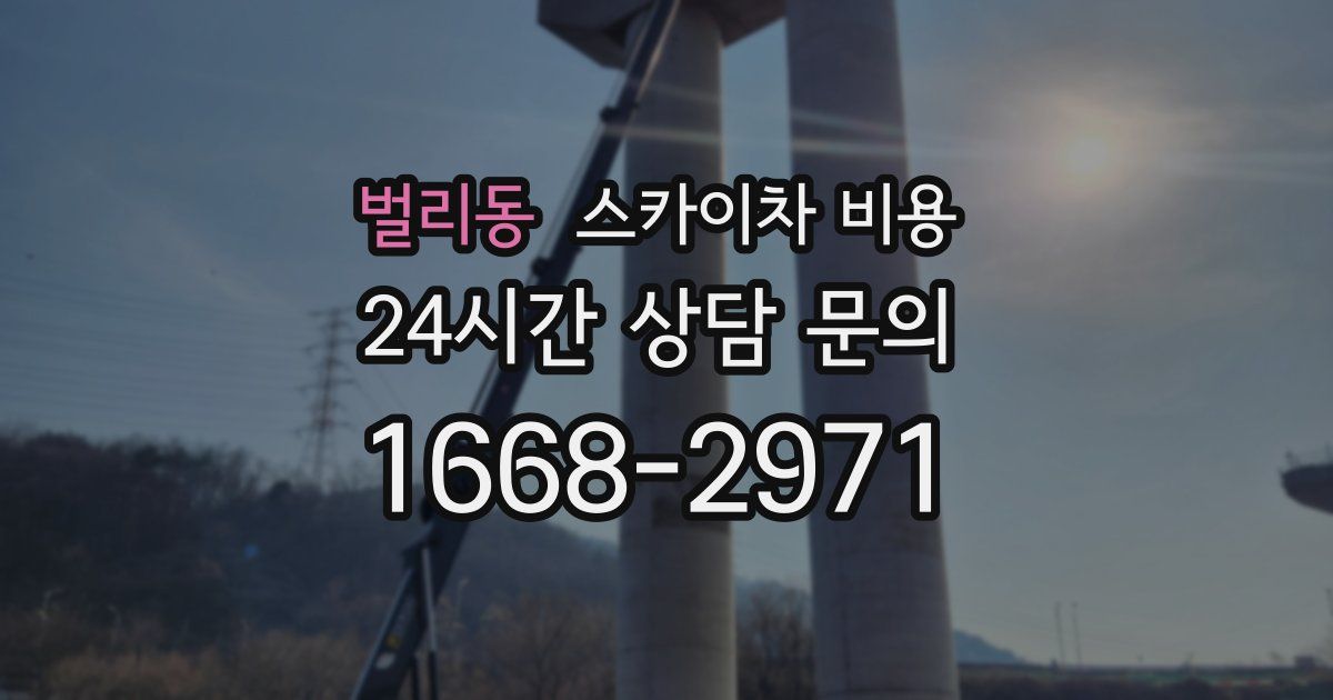 벌리동 스카이차 비용