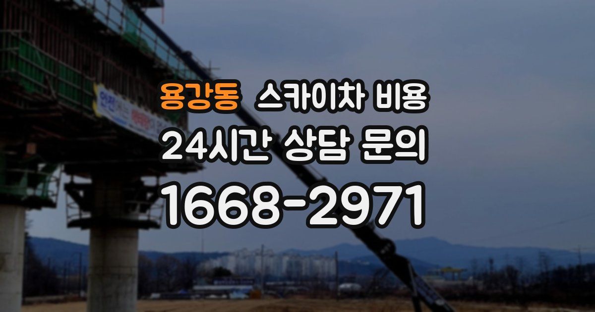 용강동 스카이차 비용