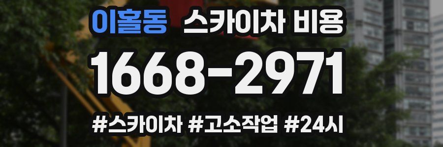 이홀동 스카이차 비용