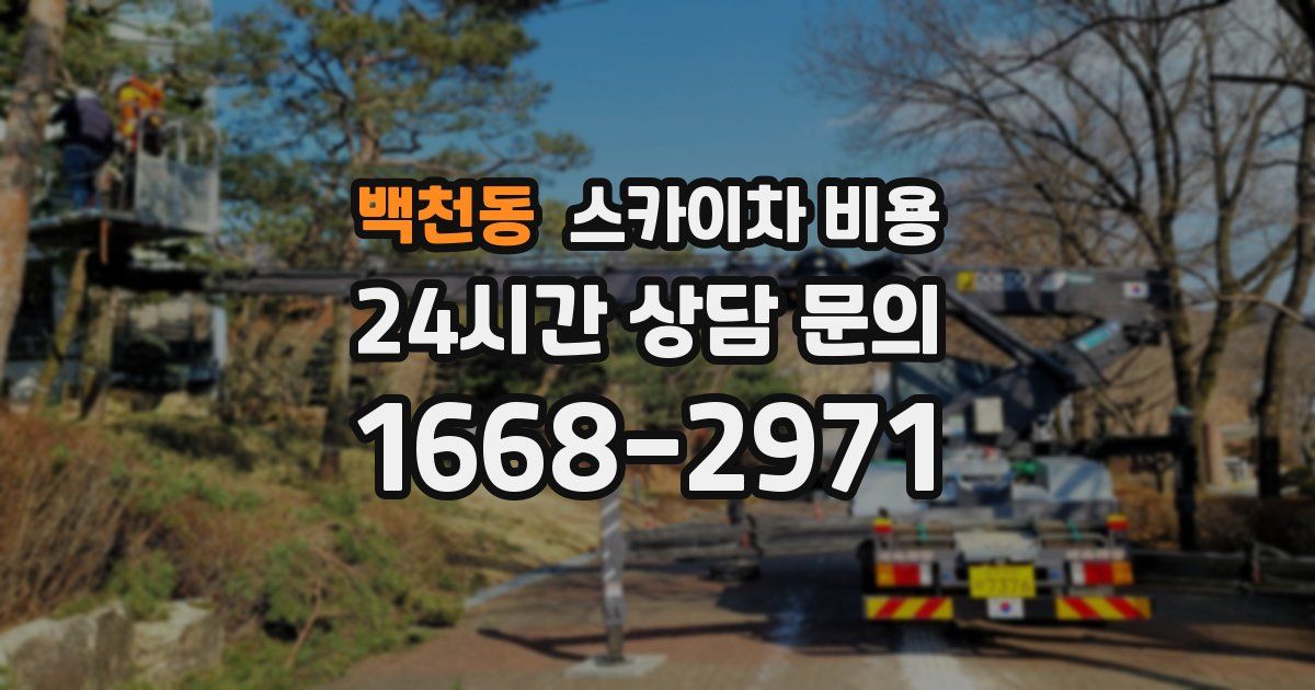 백천동 스카이차 비용
