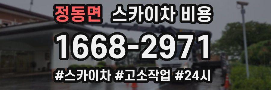 정동면 스카이차 비용