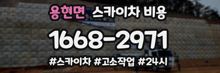 용현면 스카이차 비용