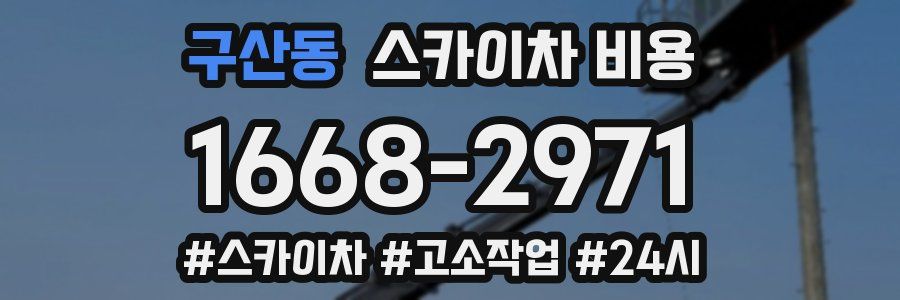 구산동 스카이차 비용