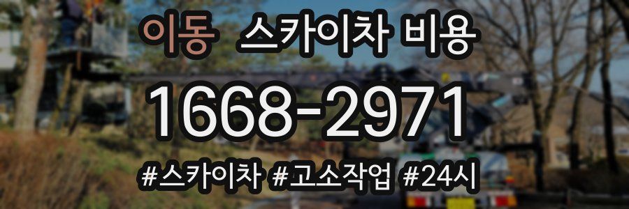 이동 스카이차 비용