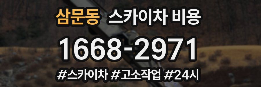 삼문동 스카이차 비용