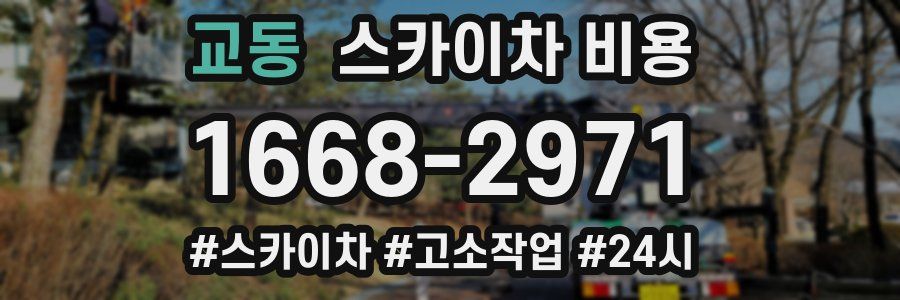 교동 스카이차 비용