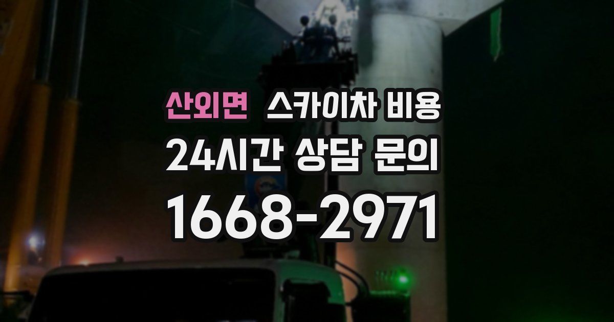 산외면 스카이차 비용