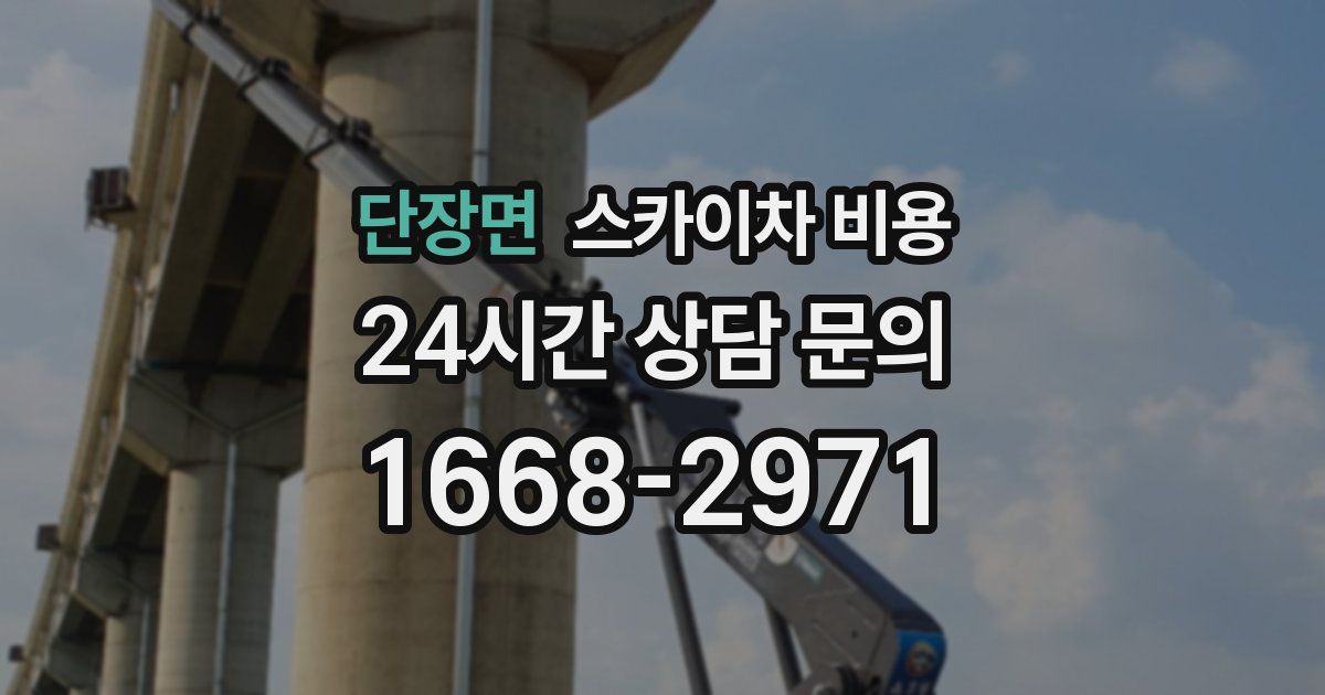 단장면 스카이차 비용