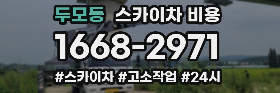 두모동 스카이차 비용