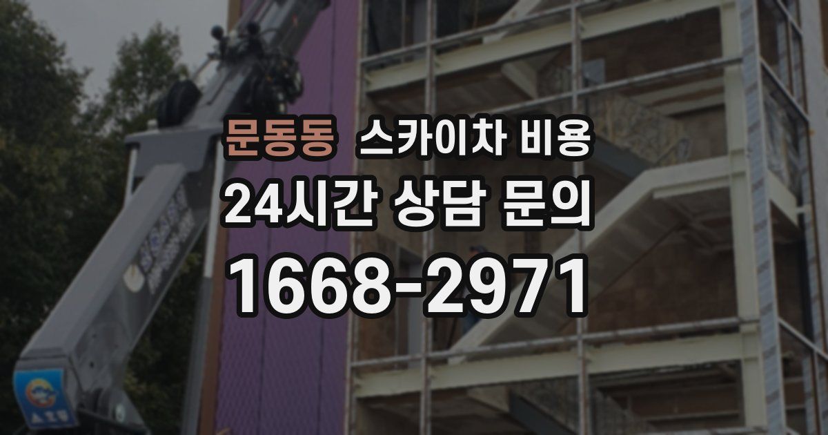 문동동 스카이차 비용