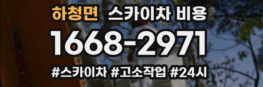 하청면 스카이차 비용