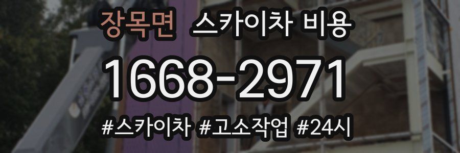 장목면 스카이차 비용