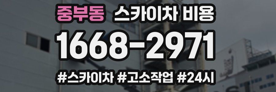 중부동 스카이차 비용