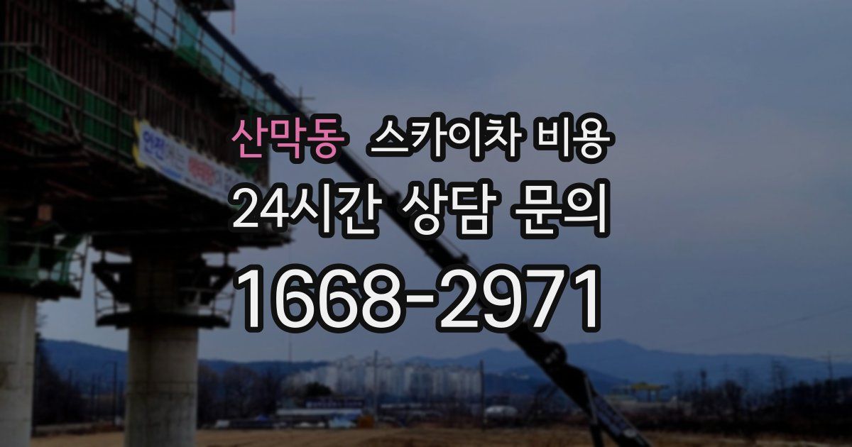 산막동 스카이차 비용