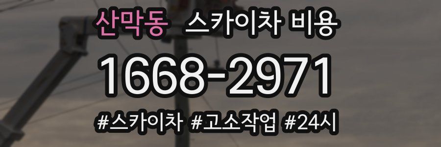 산막동 스카이차 비용