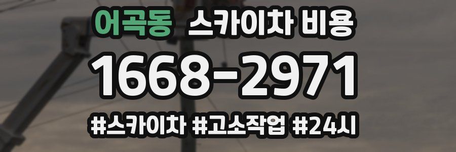 어곡동 스카이차 비용