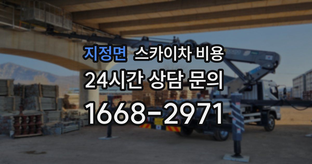 지정면 스카이차 비용