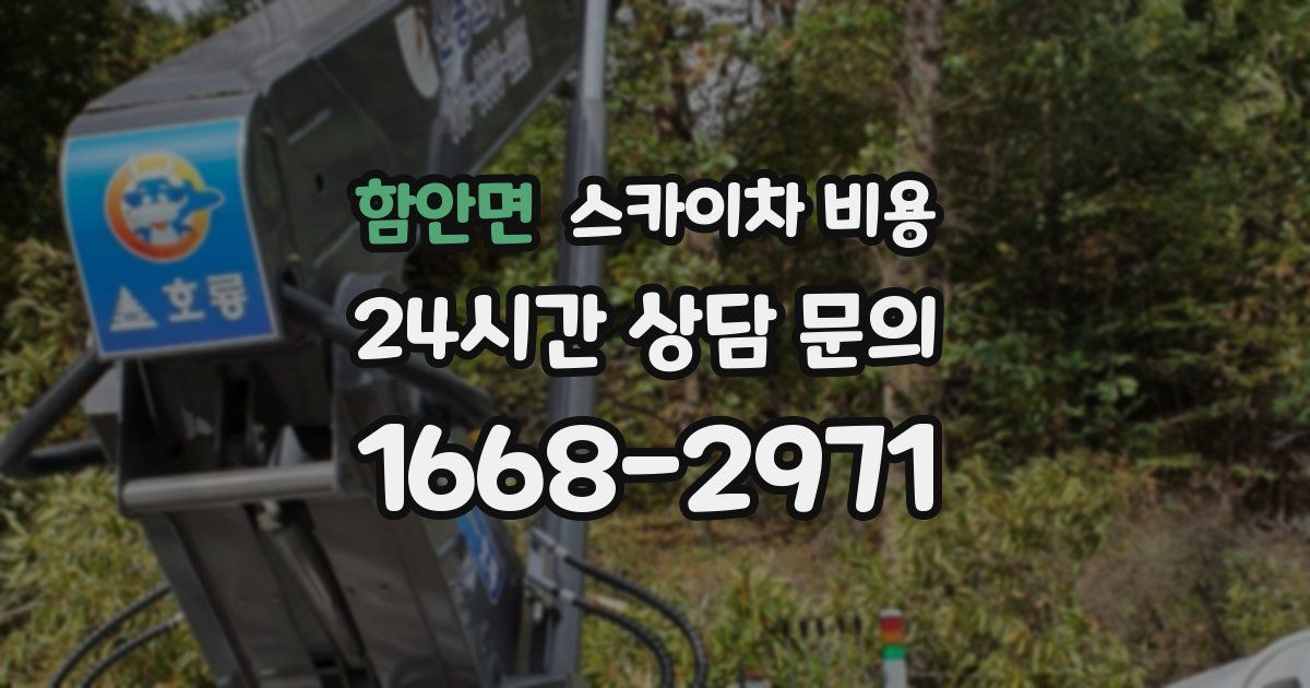 함안면 스카이차 비용