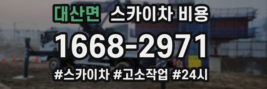 대산면 스카이차 비용