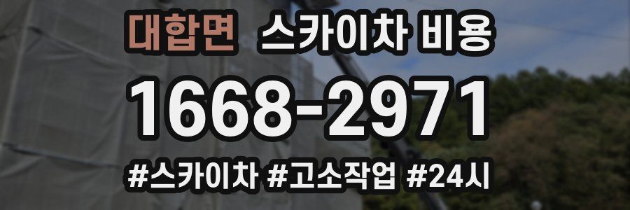 대합면 스카이차 비용