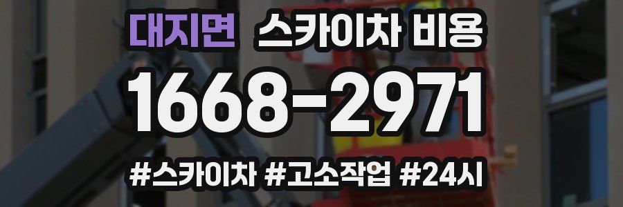 대지면 스카이차 비용