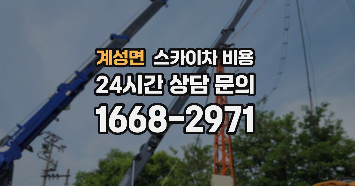 계성면 스카이차 비용