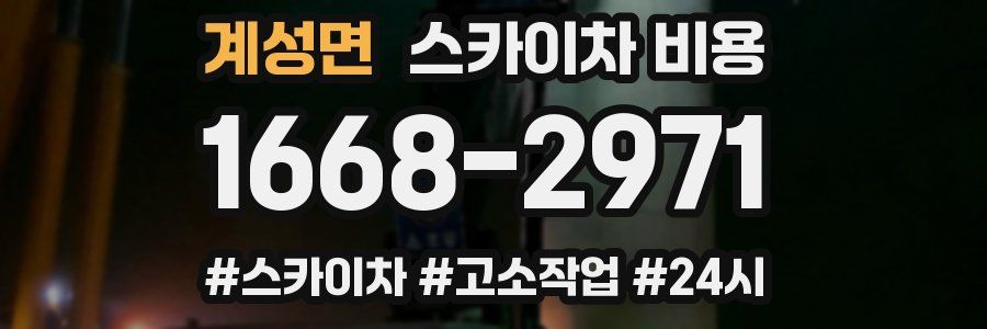 계성면 스카이차 비용