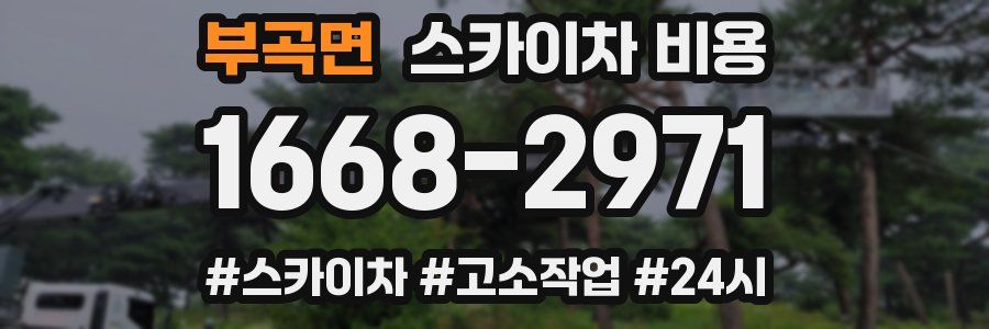 부곡면 스카이차 비용