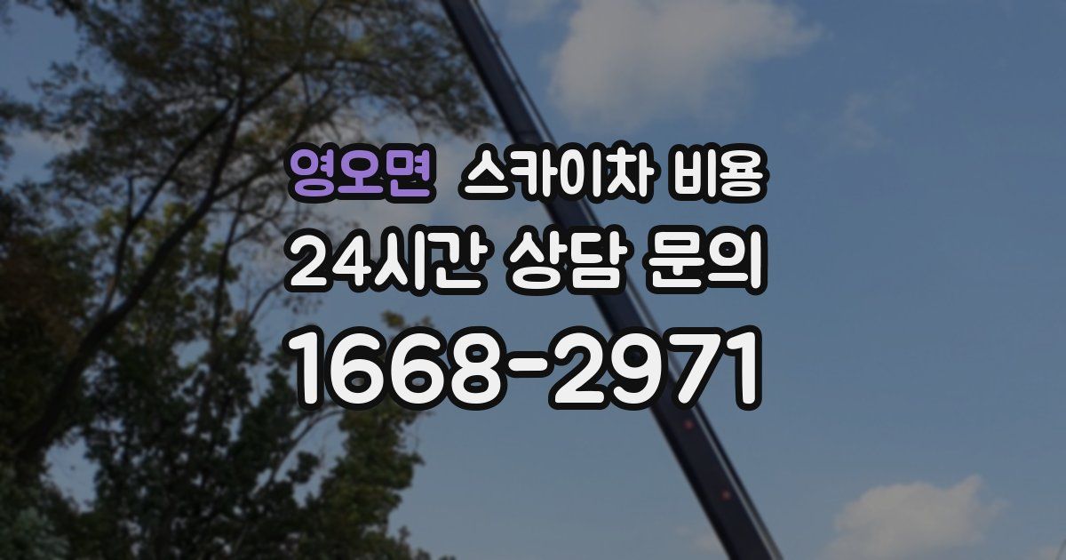 영오면 스카이차 비용