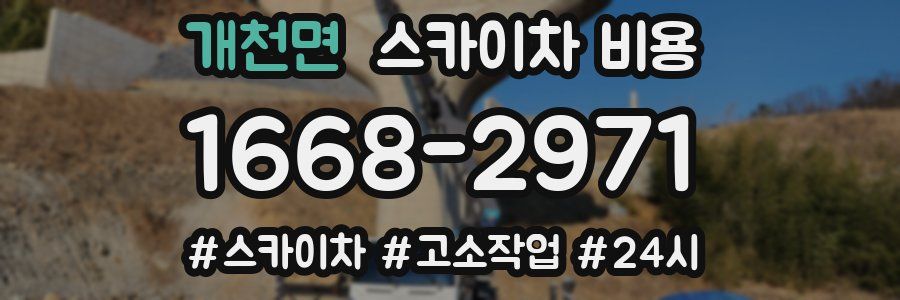 개천면 스카이차 비용